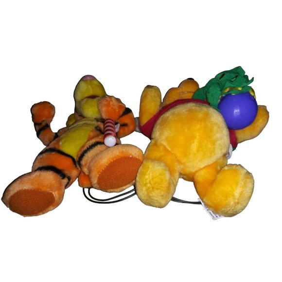 VTG Disney Winnie The Pooh and Tigger Santa's Best Plush Animated Ornament Lot - Picture 7 of 12